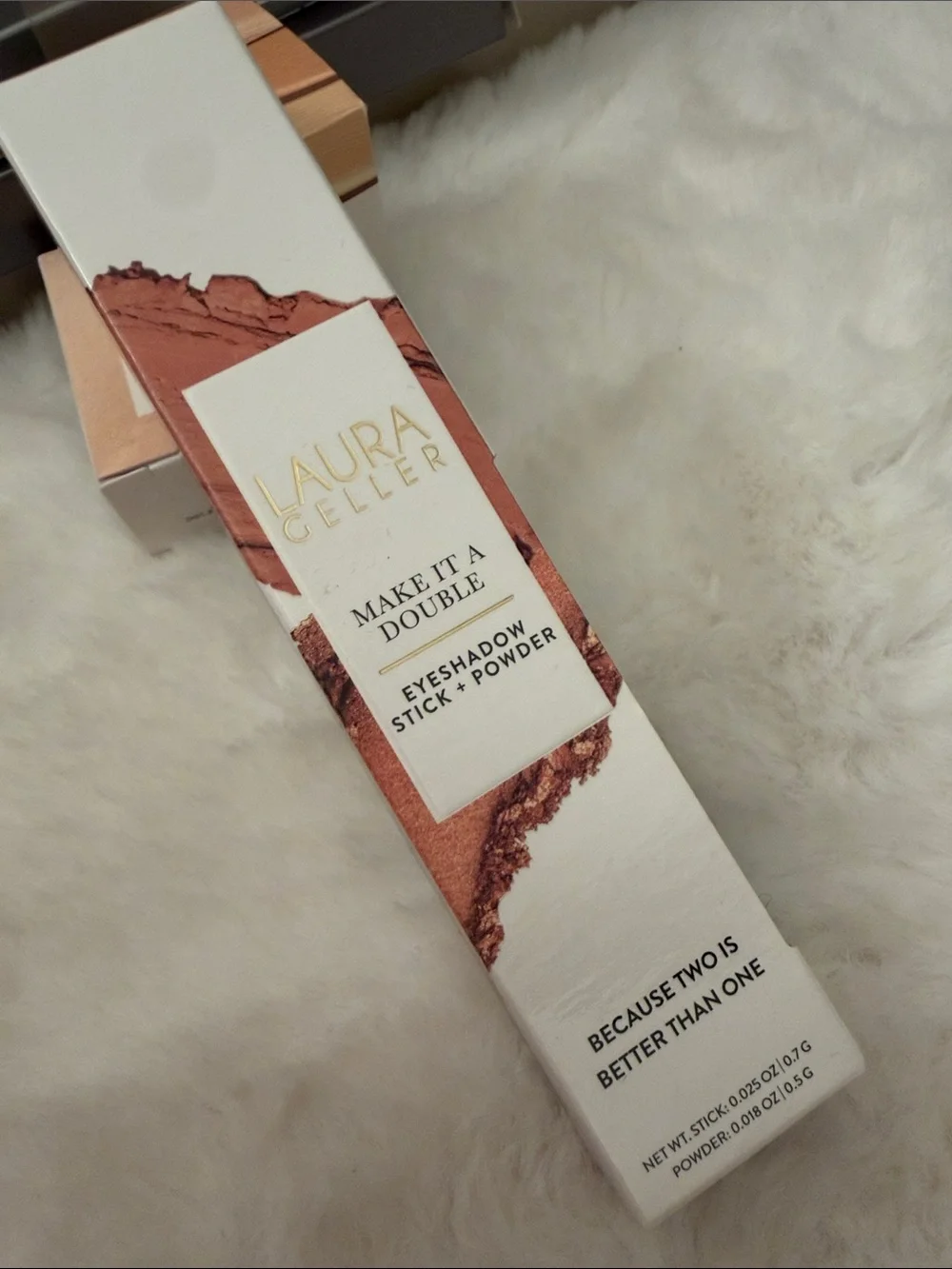 Laura Geller Make It A Double Eyeshadow Stick + Powder  whiskey NEW
